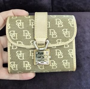 Classic Dooney & Bourke Tan Monogram Wallet